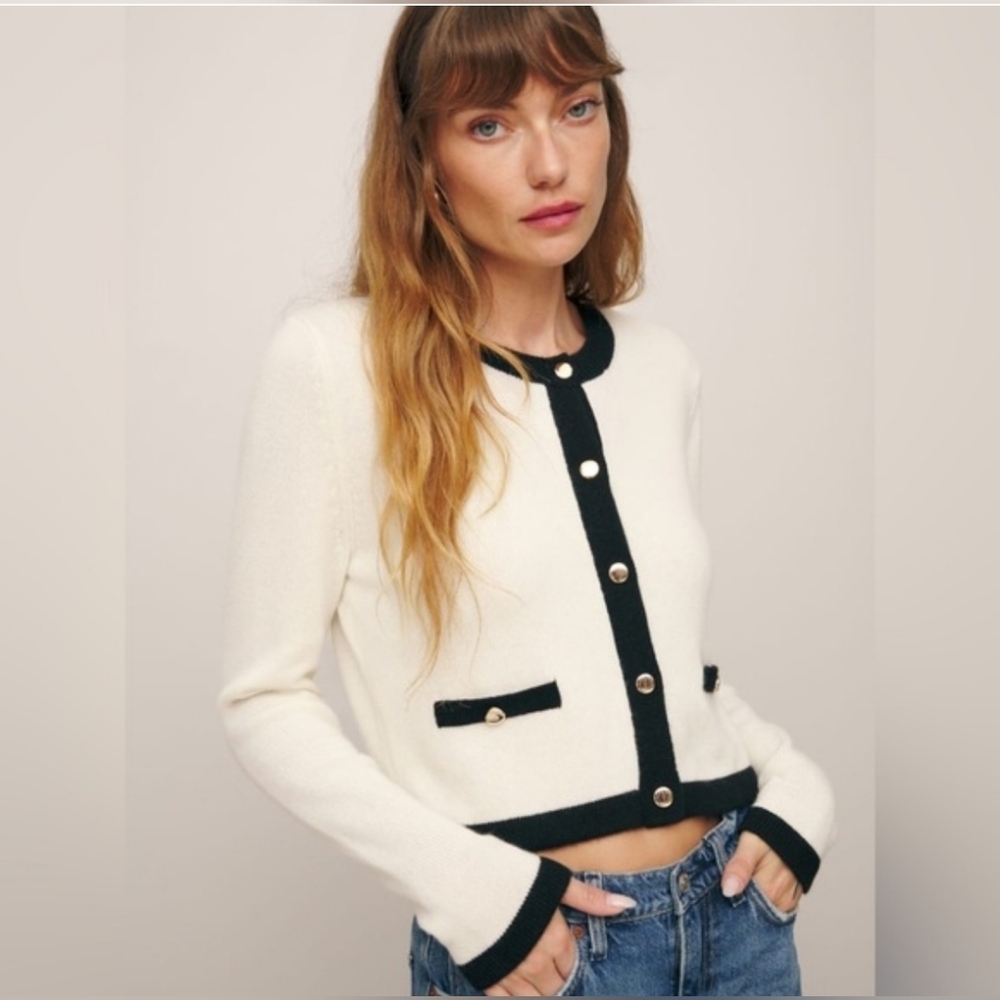 Reformation Becka Cashmere Cardigan Size Large